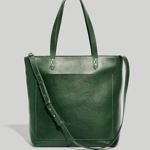 Madewell the zip-top medium transport tote Forest NWT